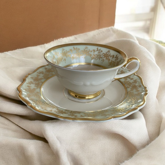 Vintage Swedish Demitasse Cup and Saucer Karlskrona Upsala Ekeby - Picture 2 of 9